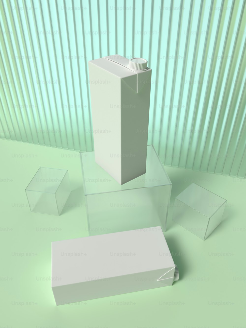 uma caixa branca sentada em cima de uma mesa