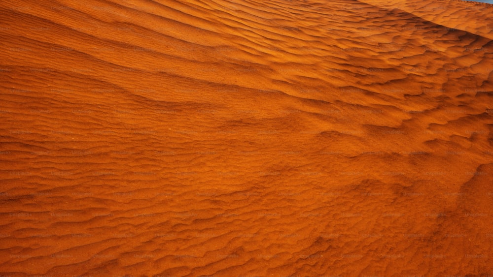 푸른 하늘을 배경으로 한 주황색 사막