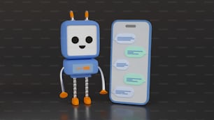 a little robot next to a remote control