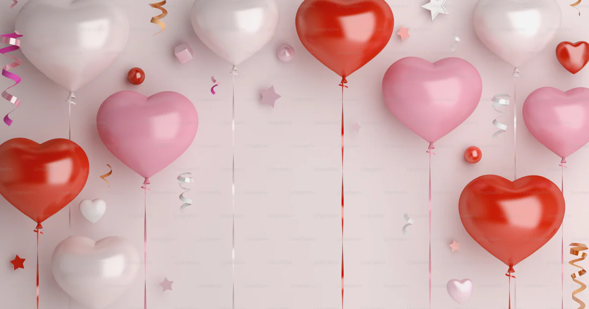 Decorazione Di San Valentino Felice Con Palloncino A Forma Di Cuore Coriandoli Testo Dello Spazio Di Copia Illustrazione Di Rendering 3d Bmg222ow0cm Decorazione Di San Valentino Felice Con Palloncino A Forma Di Cuore Coriandoli Testo Dello Spazio Di Copia Illustrazione Di Rendering 3d Bmg222ow0cm