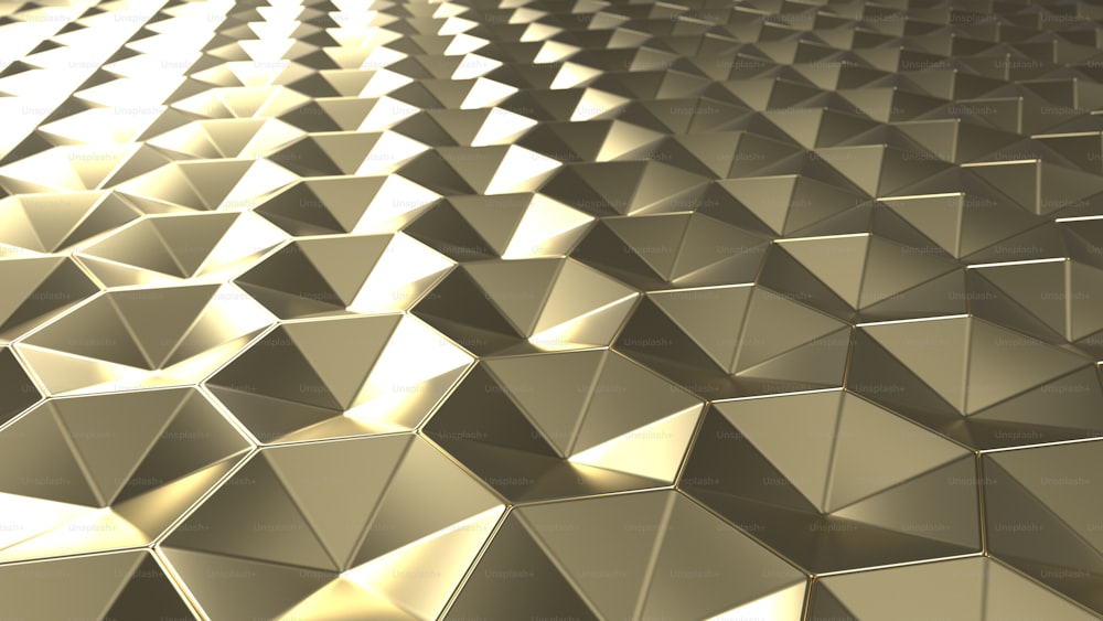 Render of 3D Geometric Abstract Hexagonal Wallpaper Background