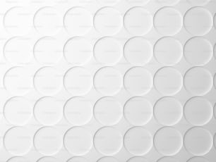 Textura abstracta de fondo blanco con patrón de elementos redondos. Renderizado 3D
