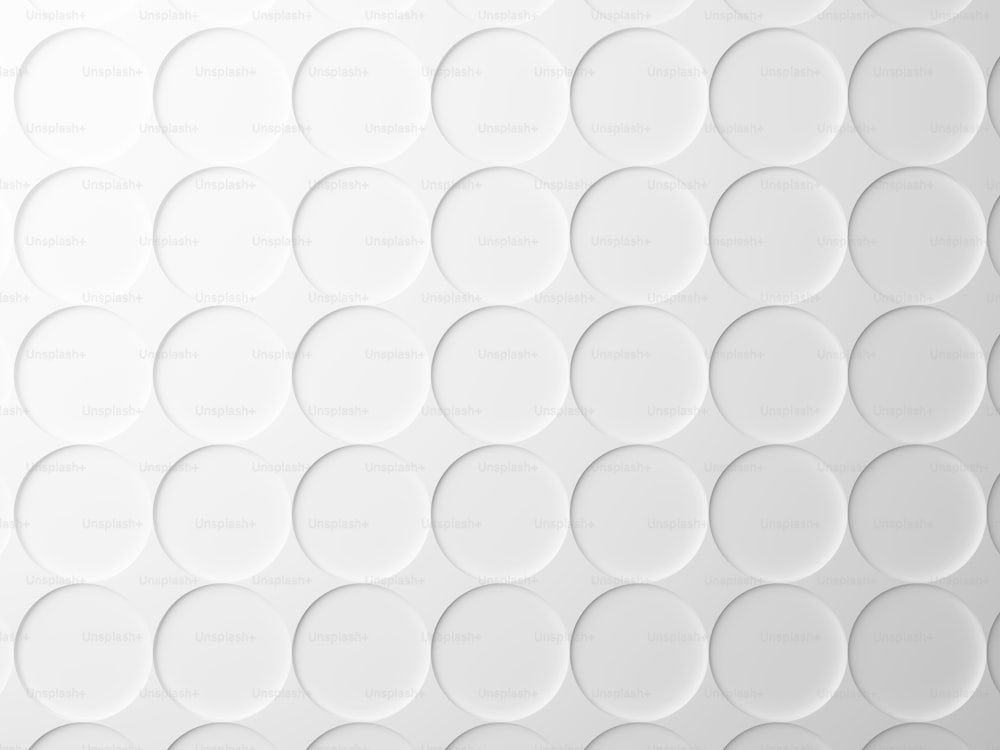 Abstract white background texture with round elements pattern. 3d render