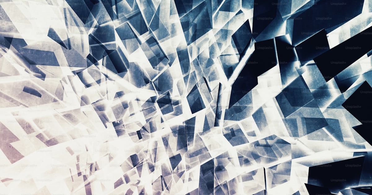 Abstract square digital background, chaotic colorful shining polygonal ...