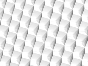 Abstract geometric pattern of white cubes, digital background, 3d illustration