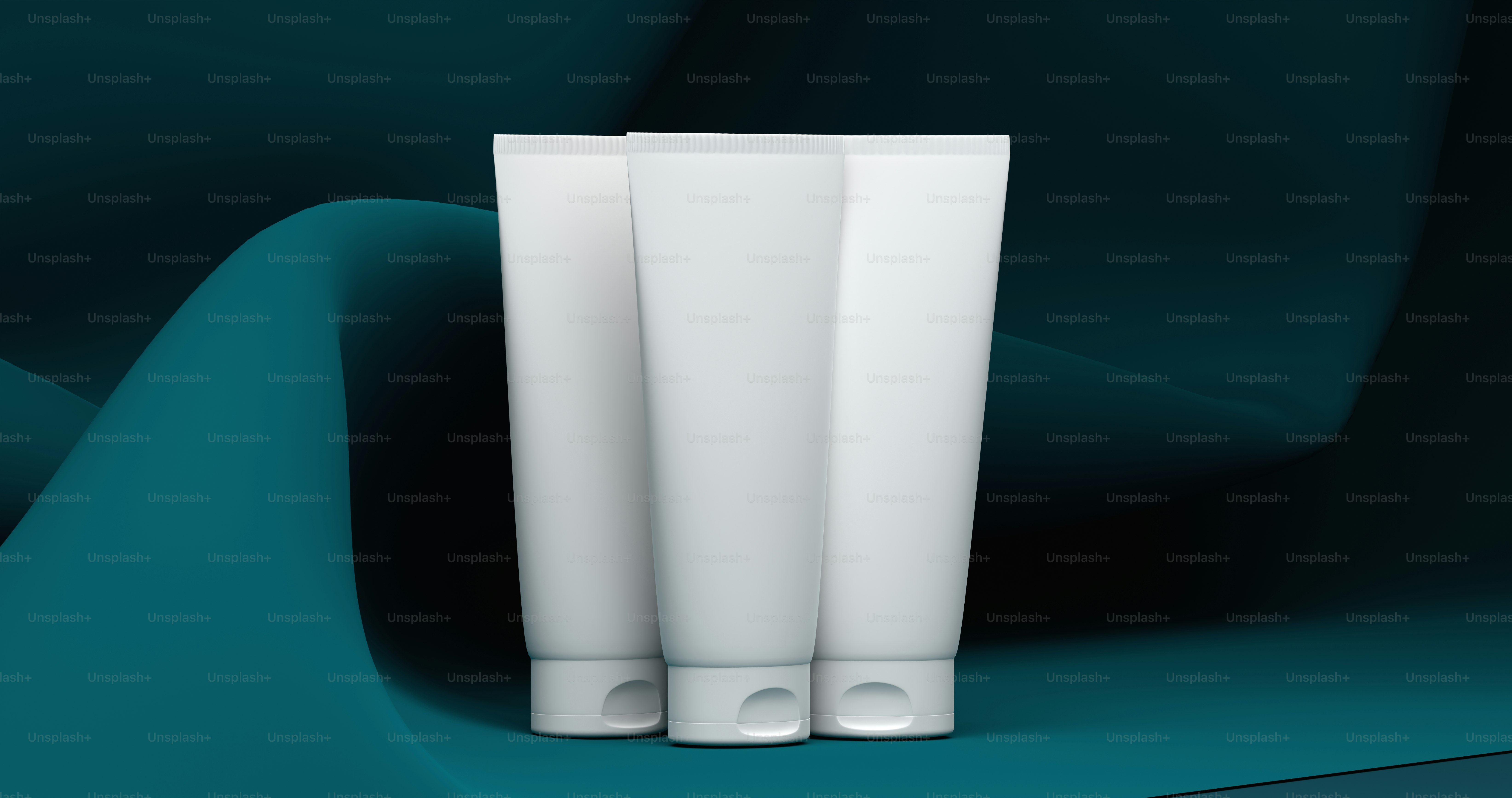 a couple of white tubes sitting next to each other