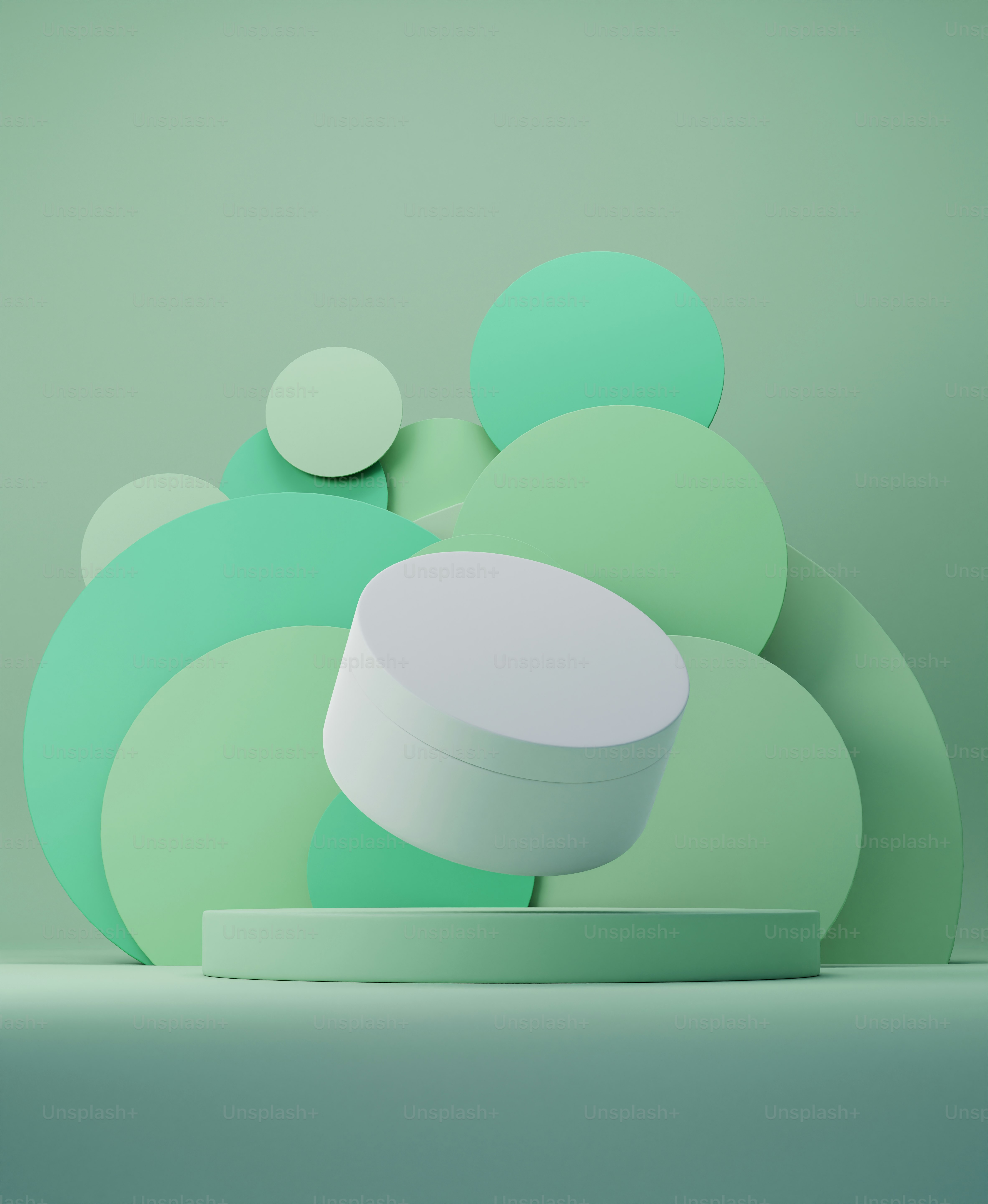a green and white object sitting on top of a table