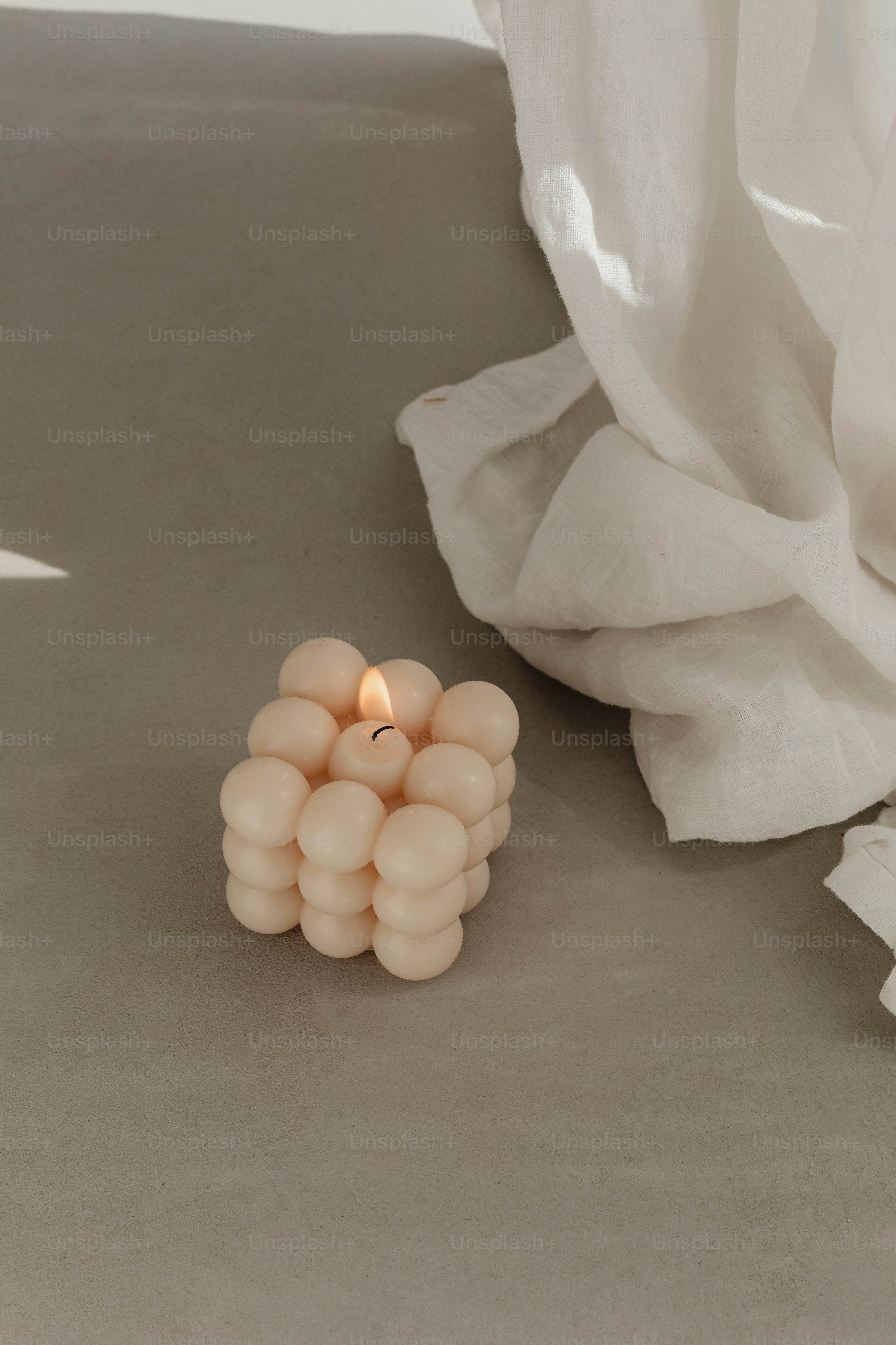 a candle that is sitting on a table