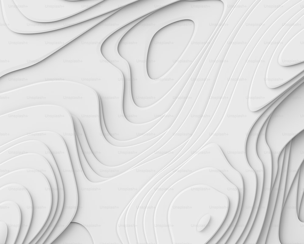 3D-Rendering, abstrakter weißer Papierhintergrund, Ebenen, flache Faserstrukturen, Bohrungen, Makrotextur