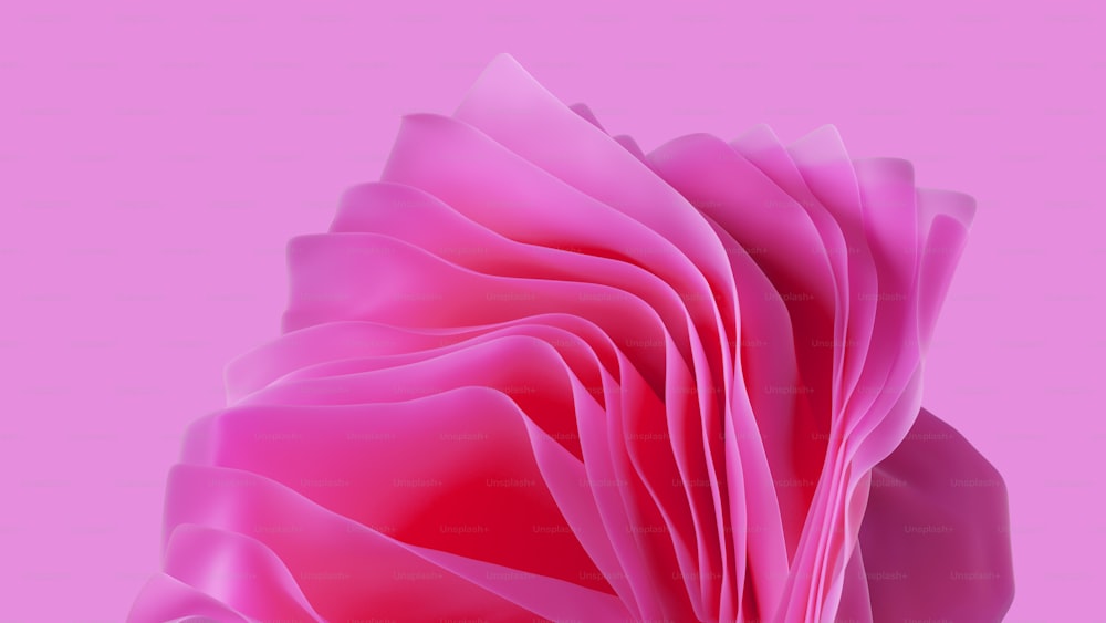 3D-Rendering, abstrakter rosafarbener Hintergrund mit Rosenblättermakro, Modetapete
