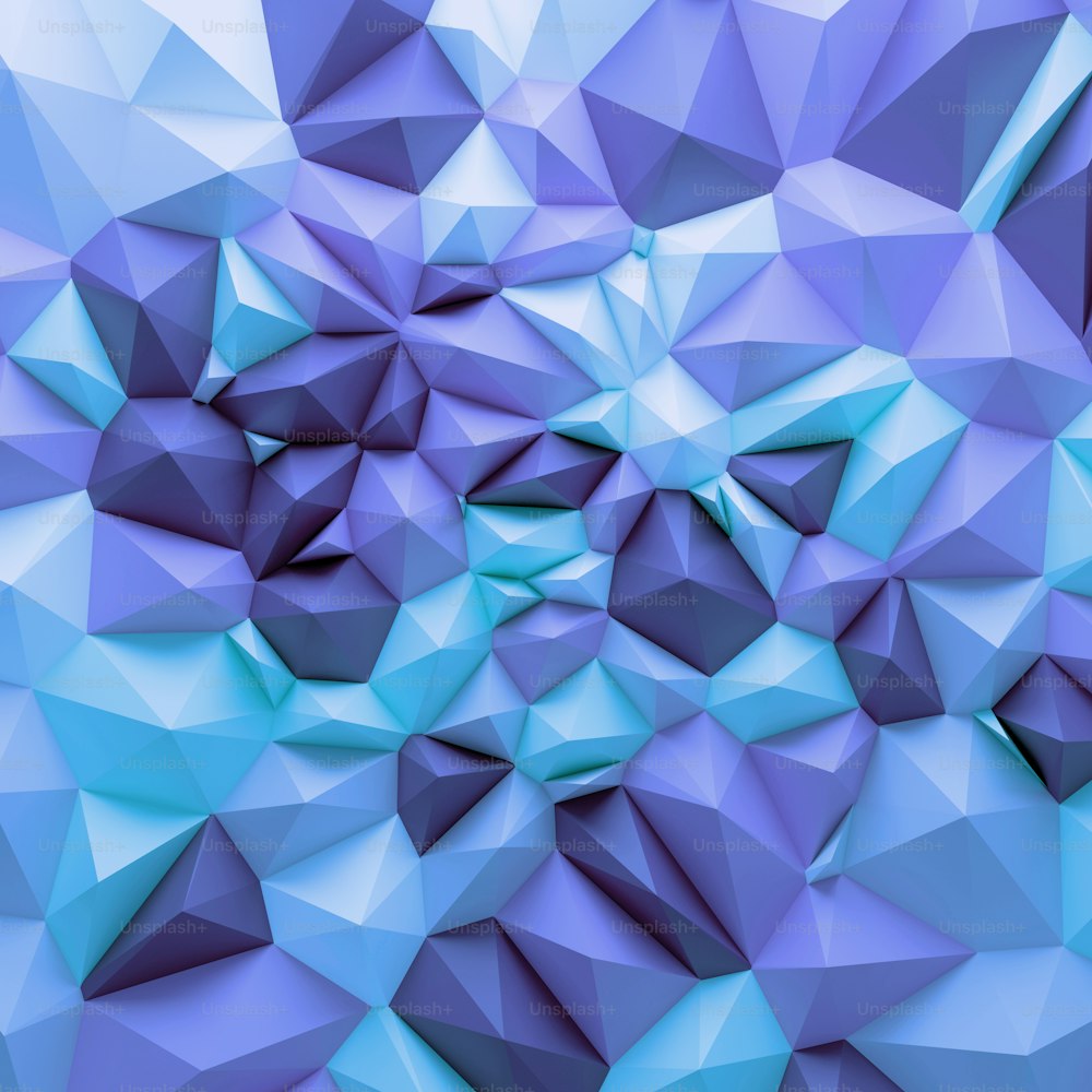 3D抽象的な現代の幾何学的な青の背景