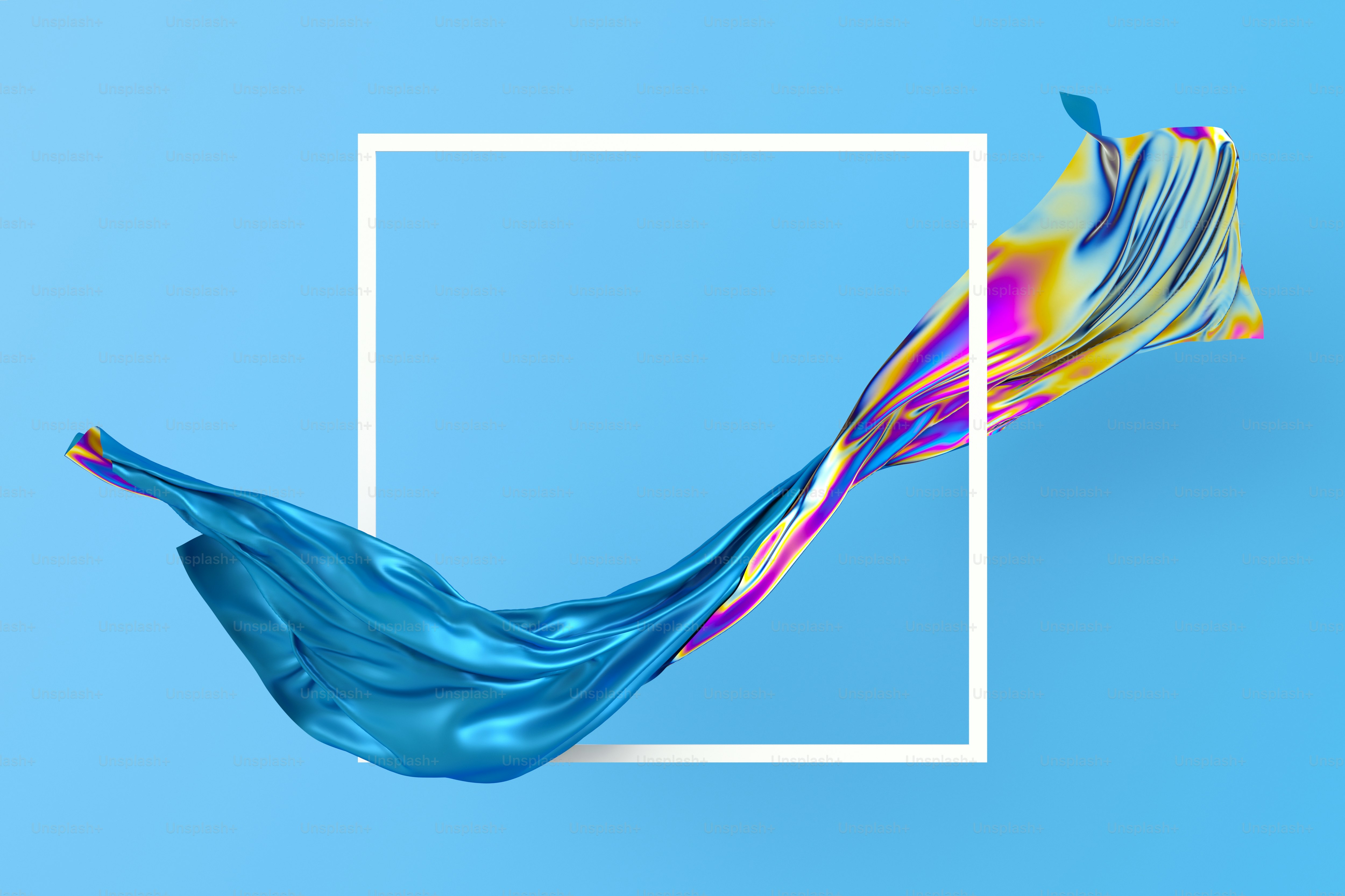 3d render, abstract fashion background, unveiling multicolor textile