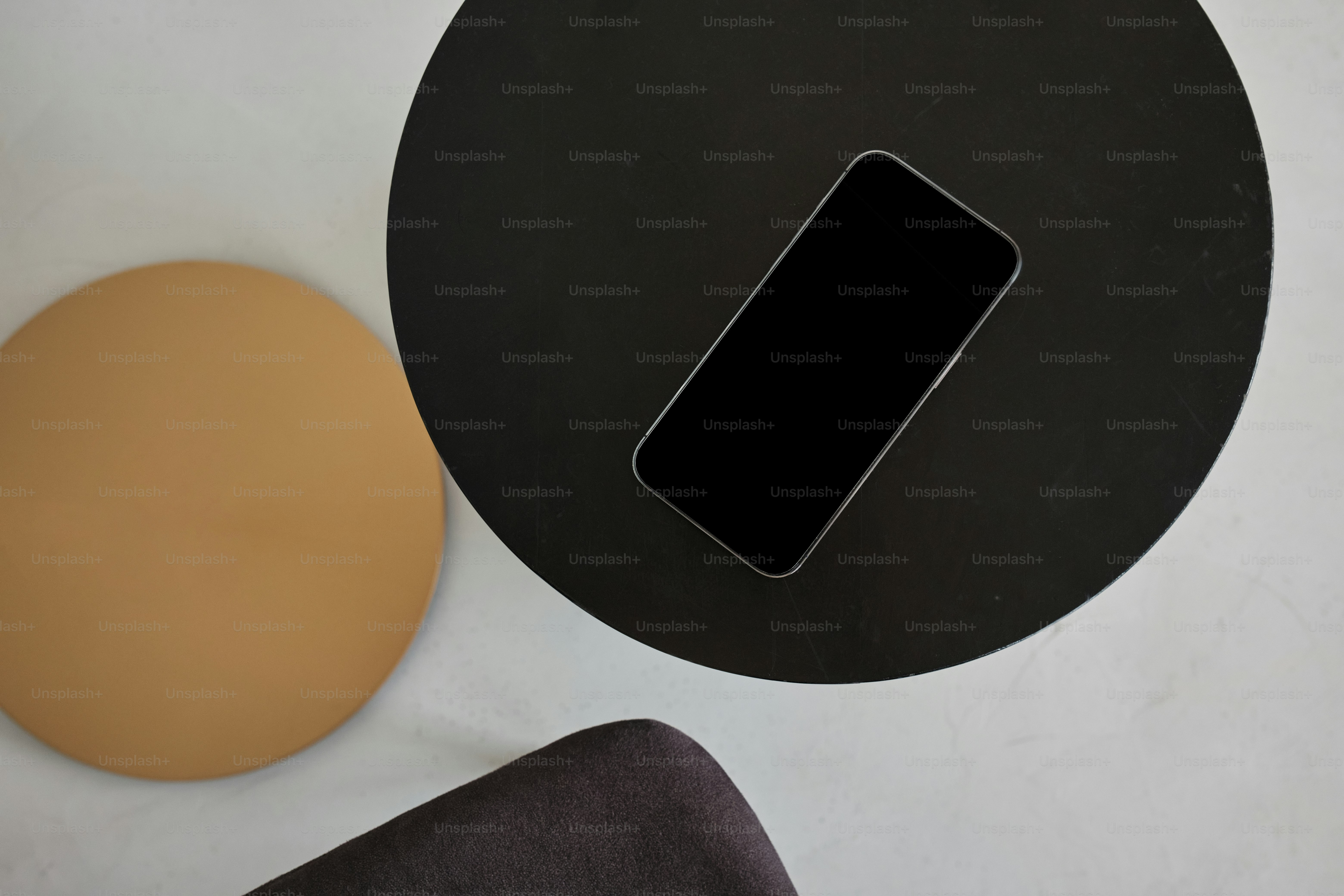 Smartphone mockup screen in a minimalist interior