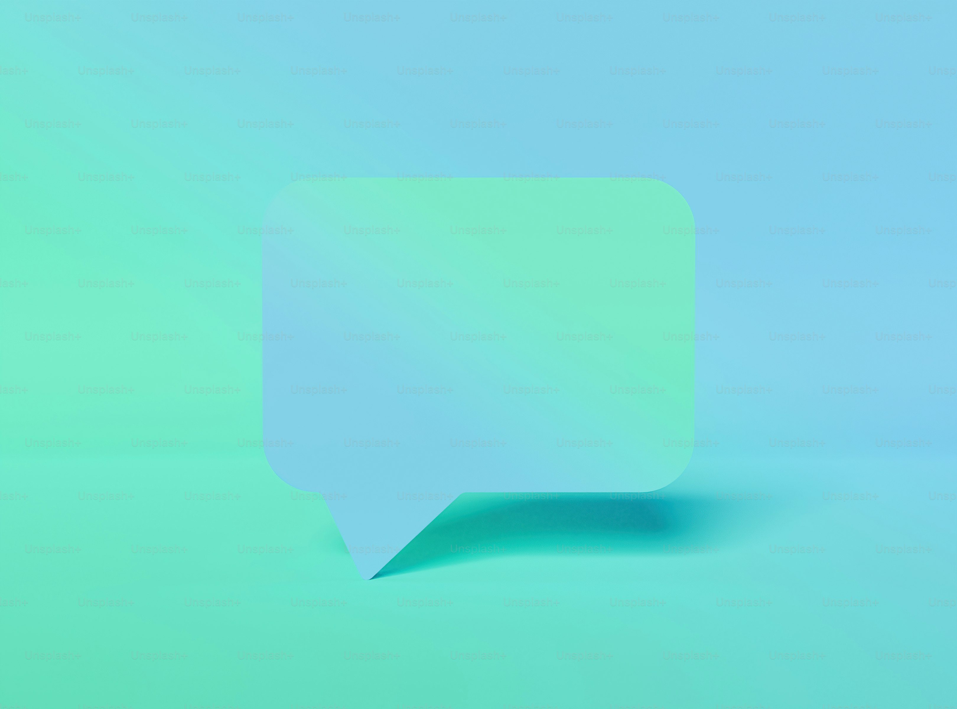 comment box with gradient color. 3d rendering