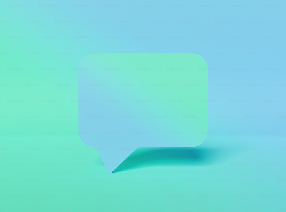 comment box with gradient color. 3d rendering
