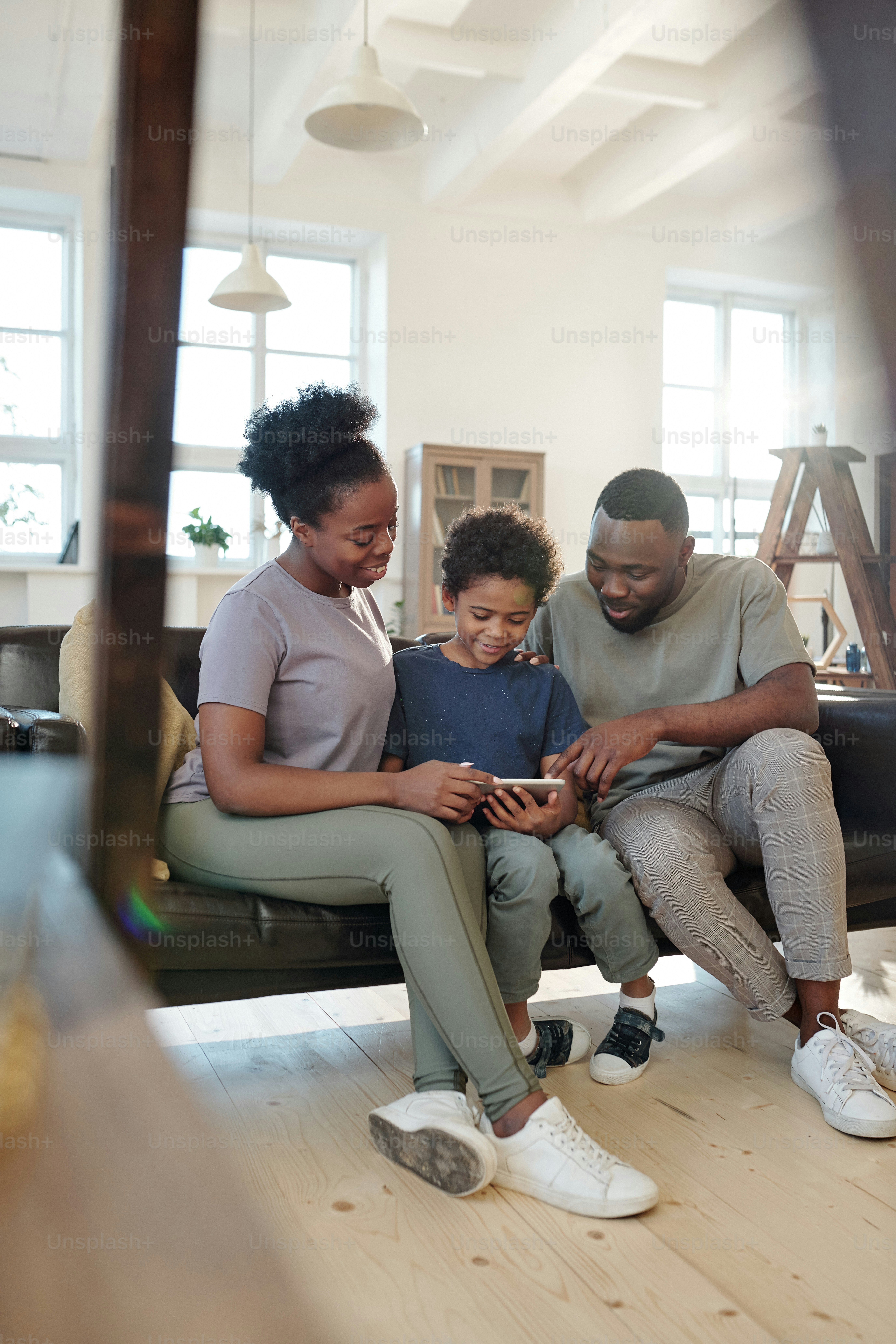 Family in the sitting room
