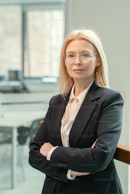 Female marketing executive in polished creative professional outfit