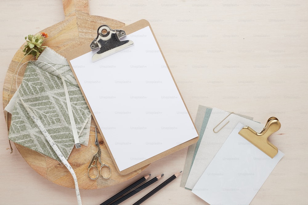 a clip board with a clipboard and a clipboard with a paper on it