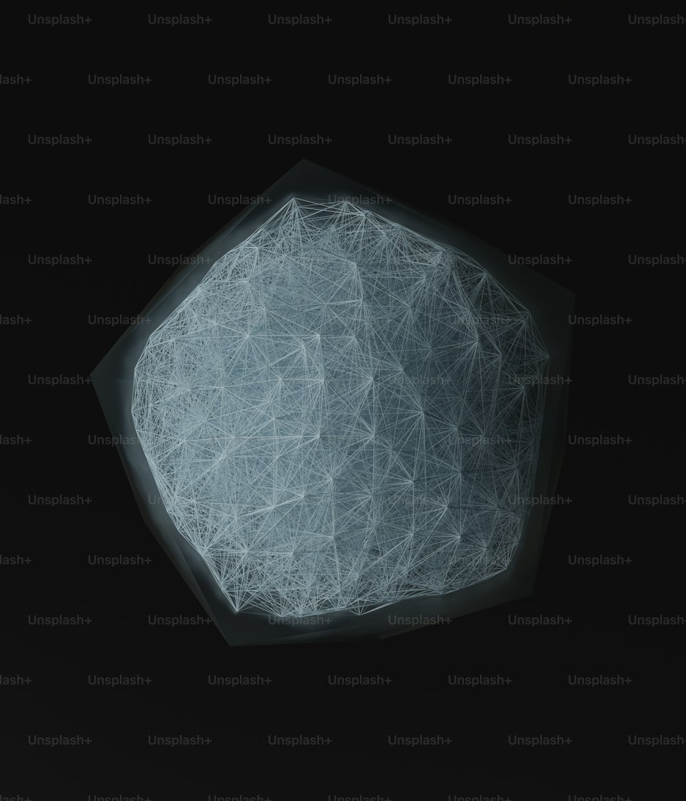 Una foto en blanco y negro de un objeto hexagonal