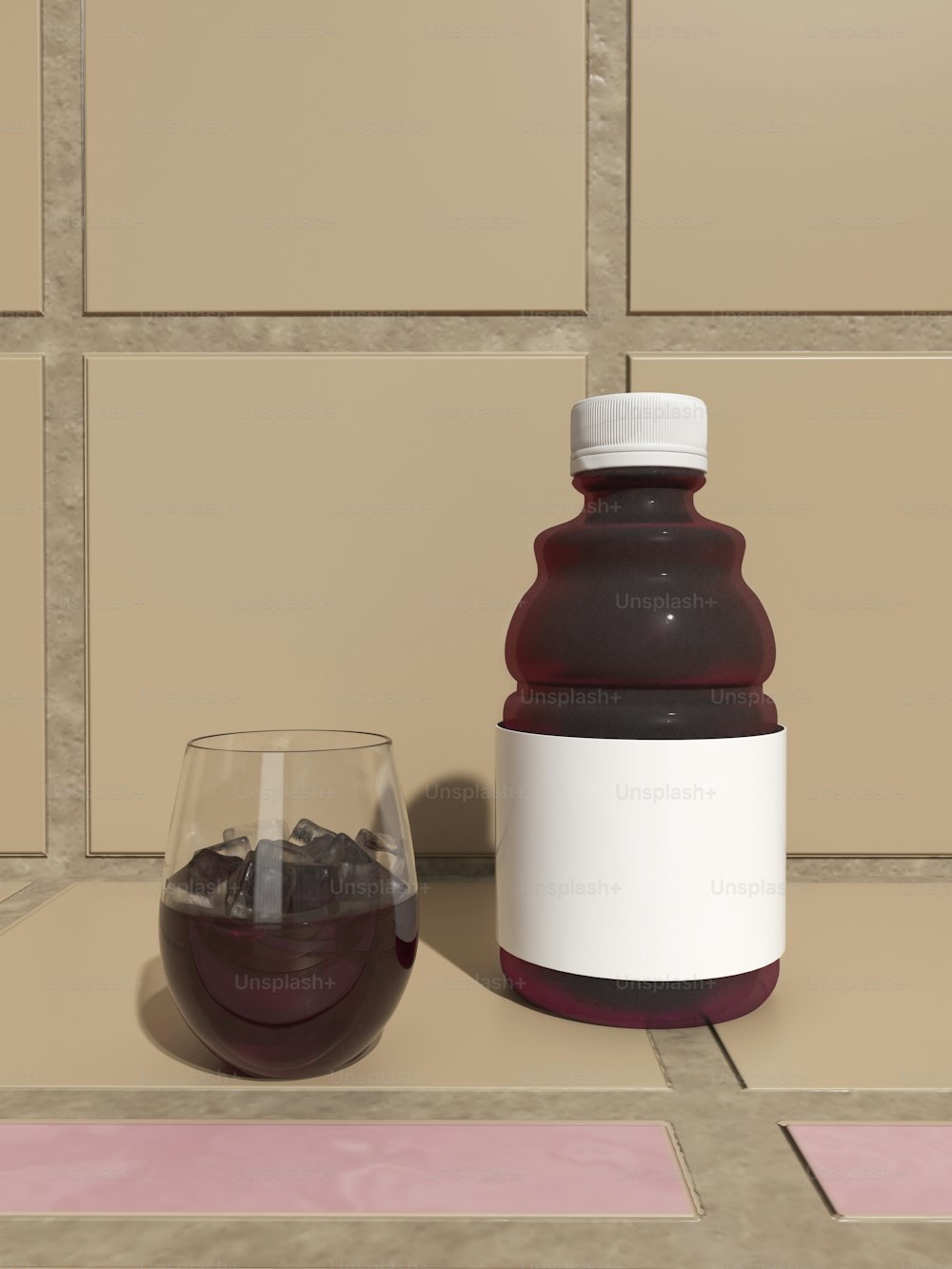 une bouteille de vin à côté d’un verre de vin