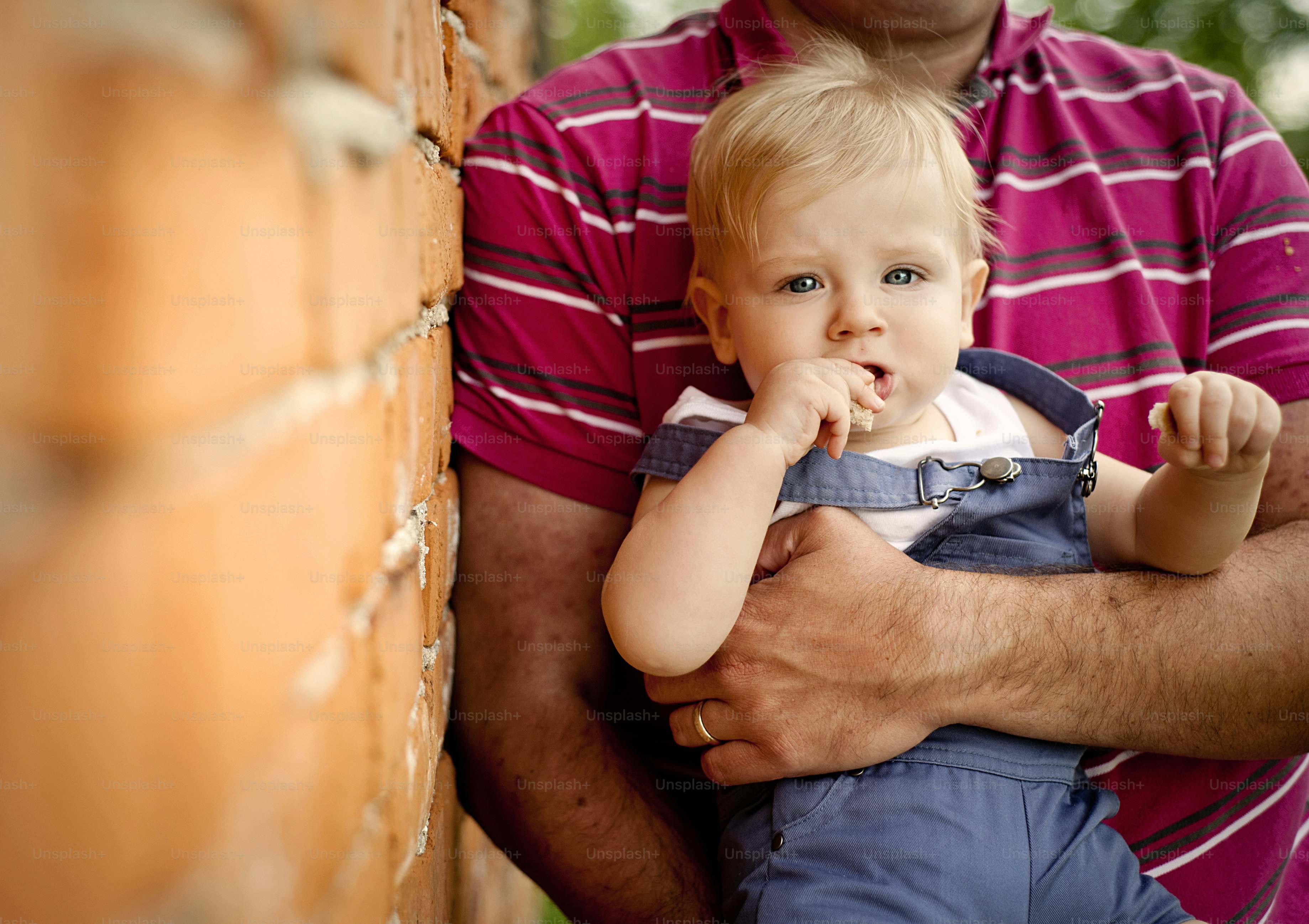 Young family is enjoying a day on the farm