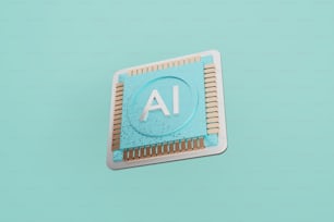 Un chip del processore con la lettera AI stampata su di esso