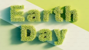 the word end of the day made out of grass