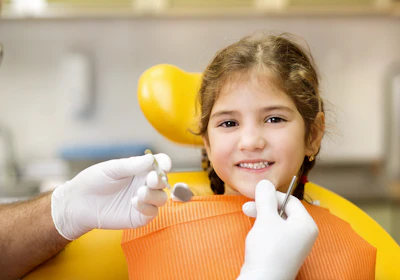 Smiling child at dentist office
