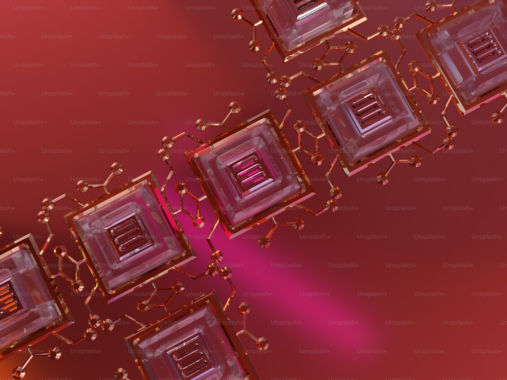 uma imagem gerada por computador de um fundo rosa e vermelho