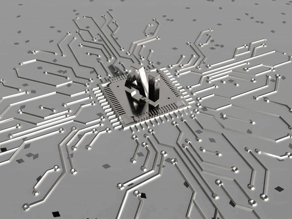 un chip de computadora con la letra A en él