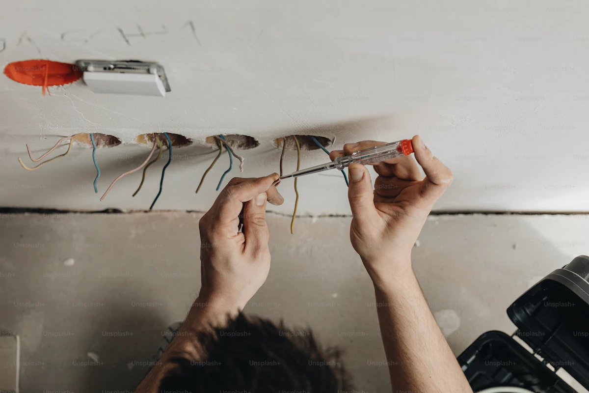 Overhead ceiling rough-in wiring