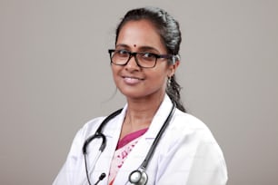 Portrait of a female Doctor of Indian origin