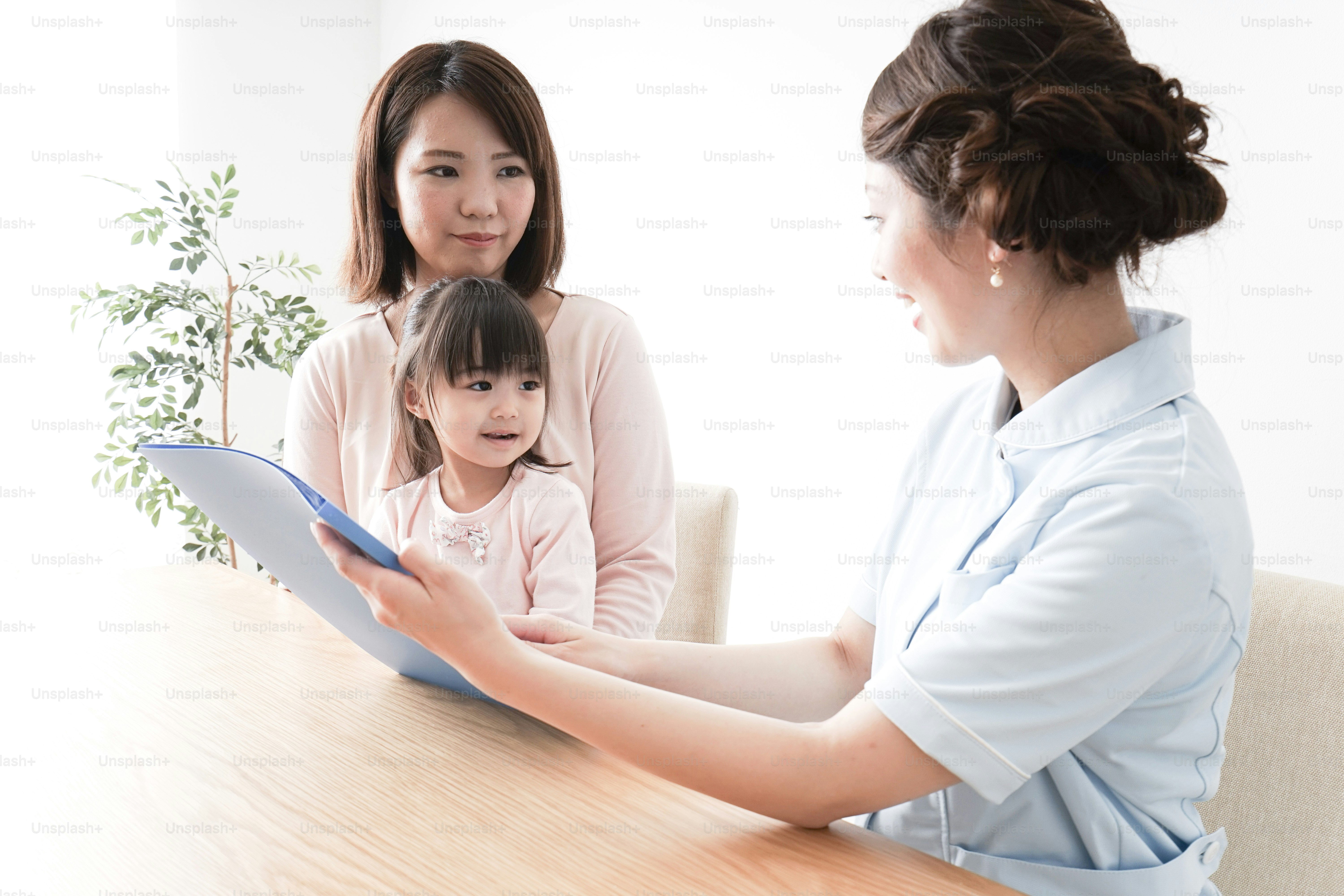 Mother and child had an inspection