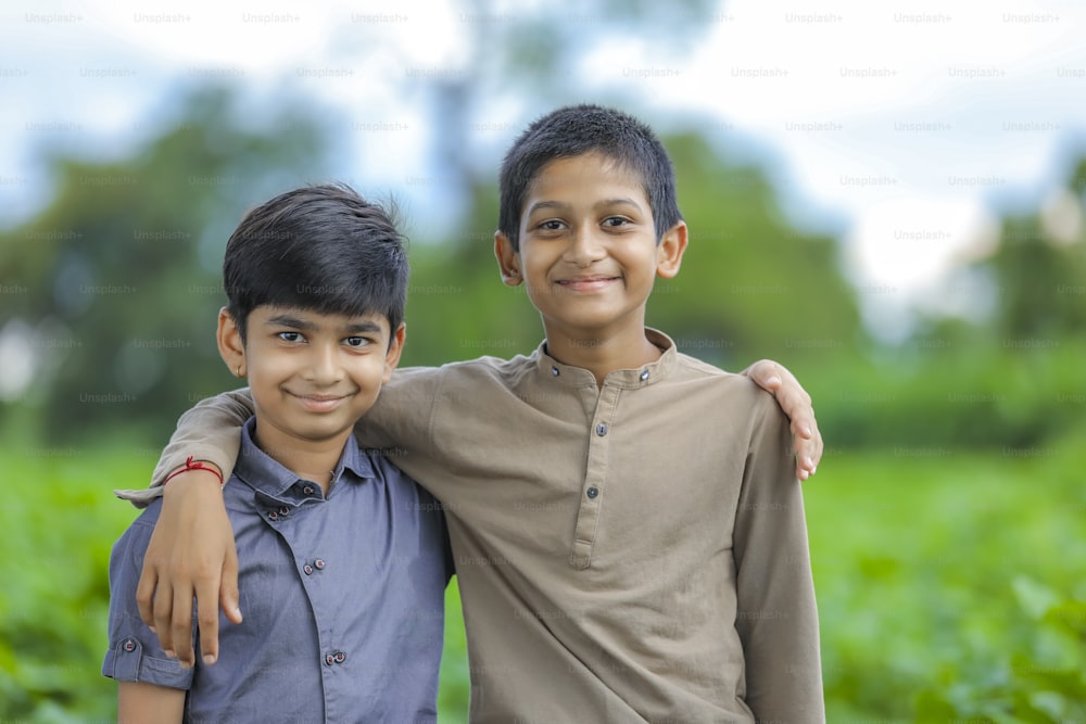 Portrait of two Indian boys