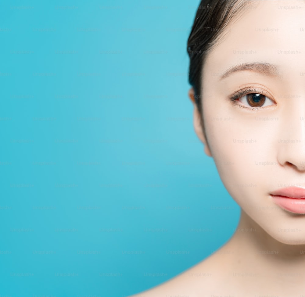 Beauty concept of asian girl. Skin care.
