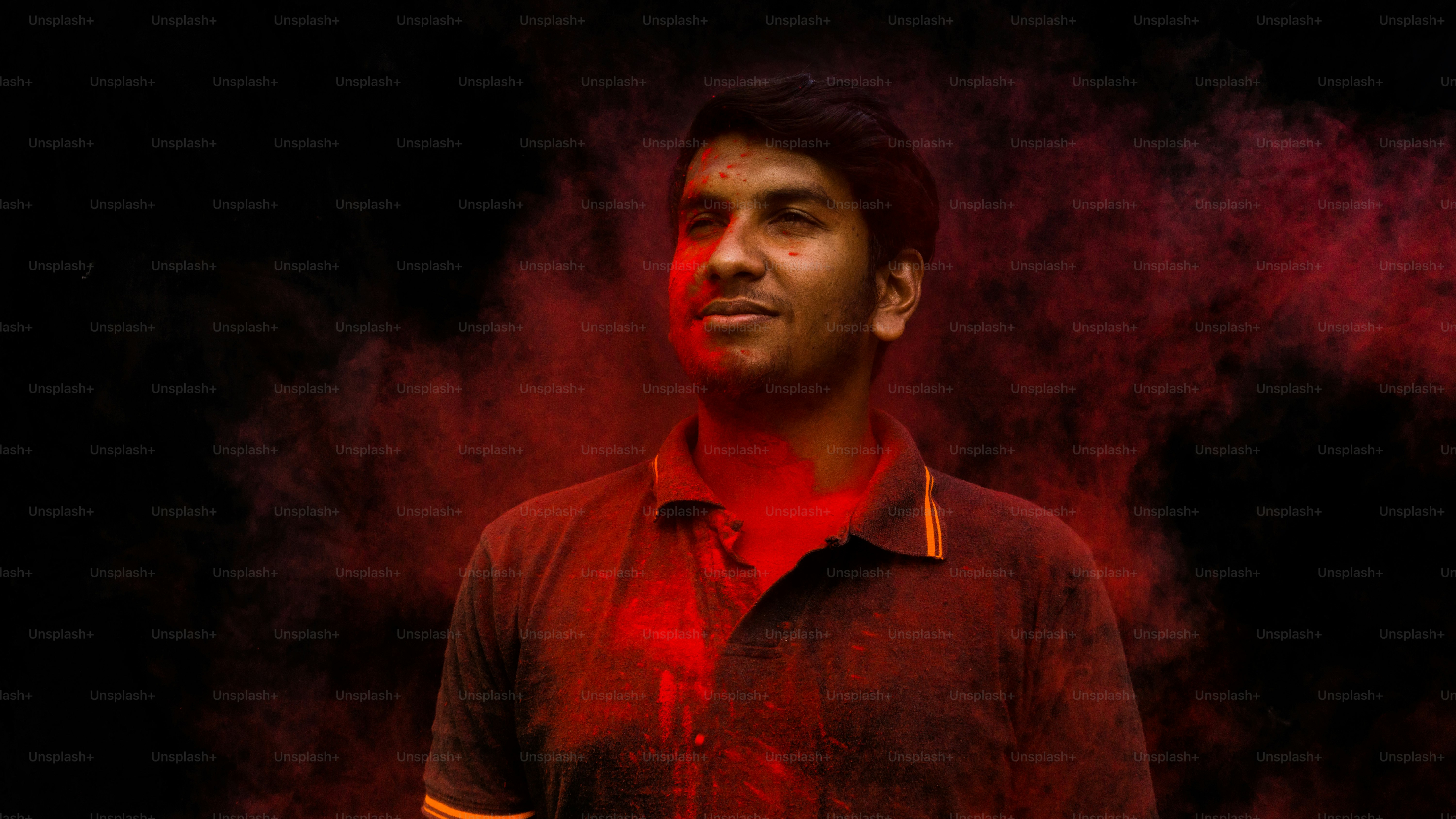 Young man with holi colors. holi is a festival of India. It is festival of colors and Joy. It is also called as Dhuleti.