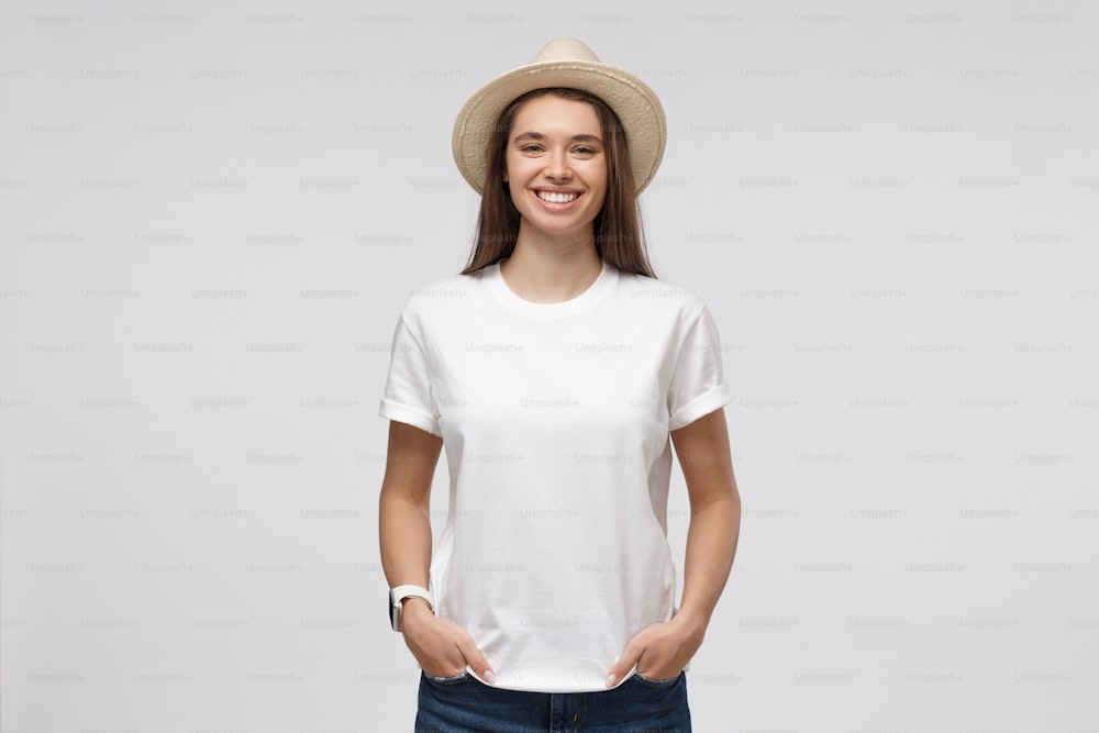 Front Of An Unfolded Blank Gray Tshirt On White Background Stock Photo -  Download Image Now - iStock