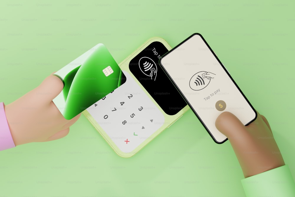 Una mano sosteniendo una tarjeta de crédito junto a un teléfono celular