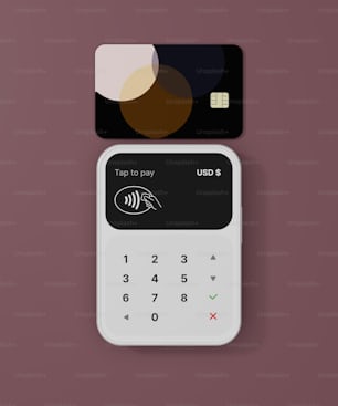 a phone with a credit card attached to it