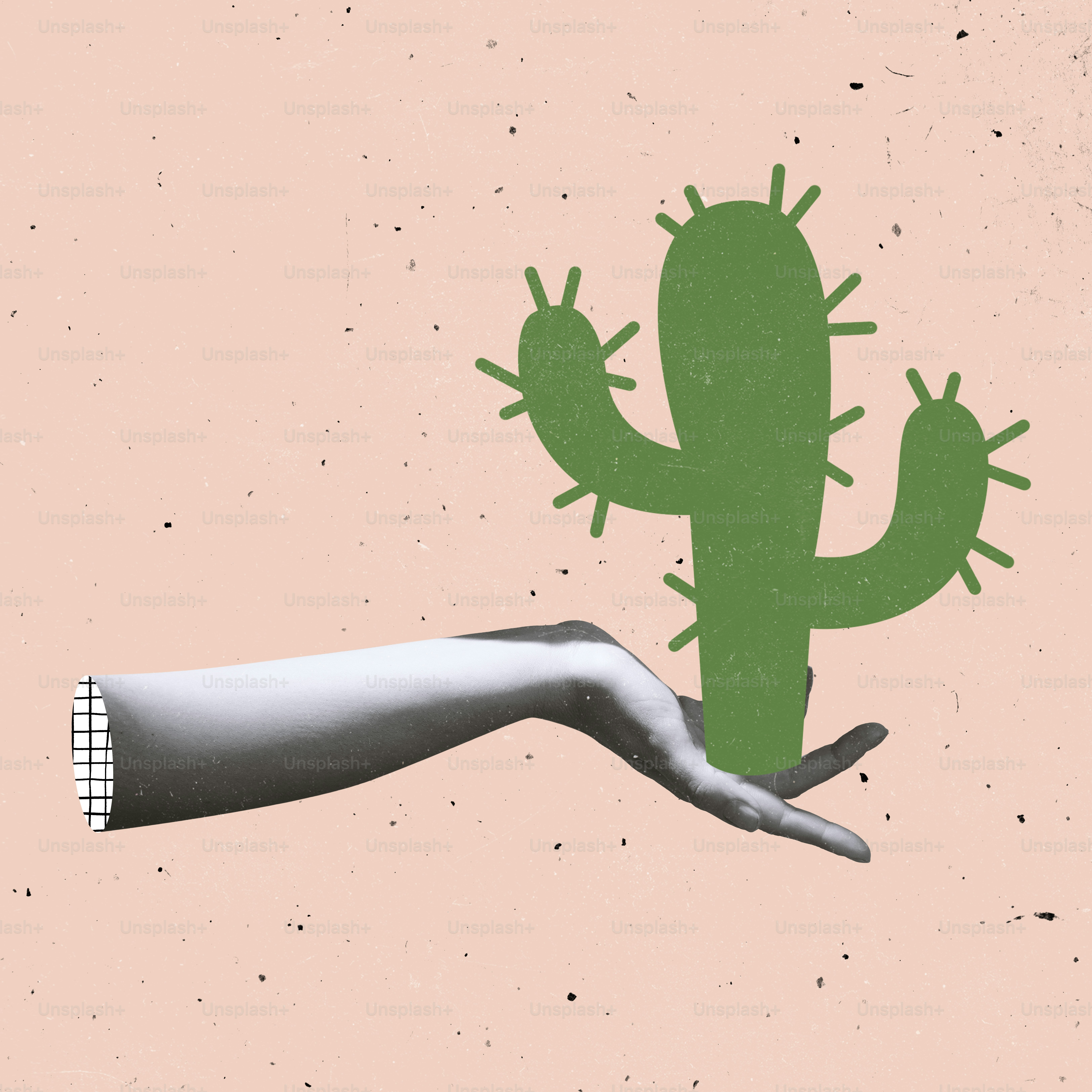 Growing flowers, plants. Hands aesthetic on bright background, artwork. Concept of human relation, community, togetherness, symbolism, surrealism. Contemporary art collage modern design