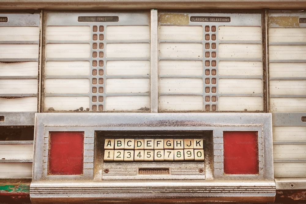 Imagem de estilo retro da frente de uma jukebox antiga