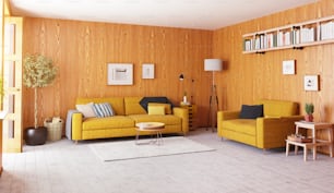 beautiful vintage interior. wooden walls concept