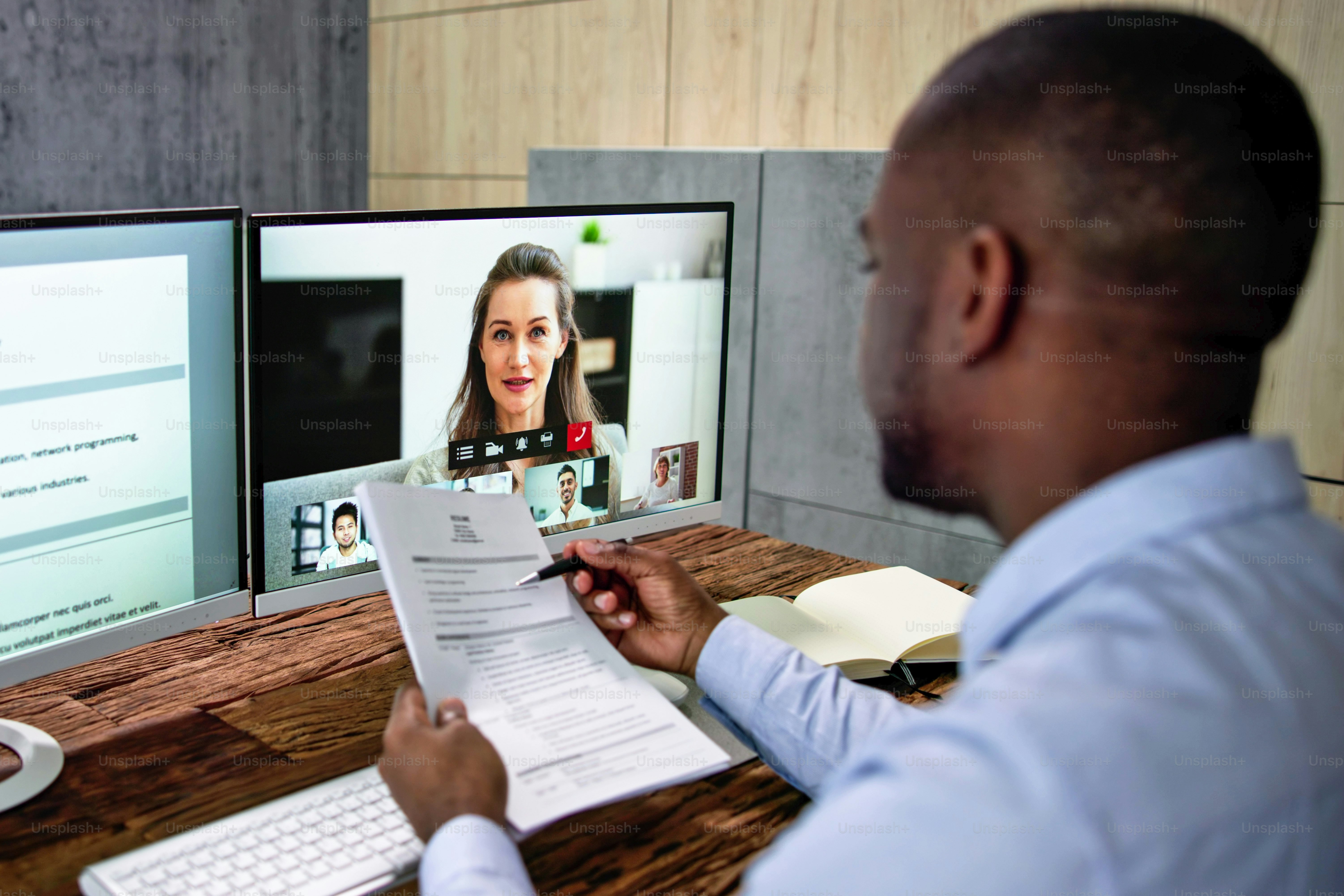 Online Video Conference Job Interview Meeting Call