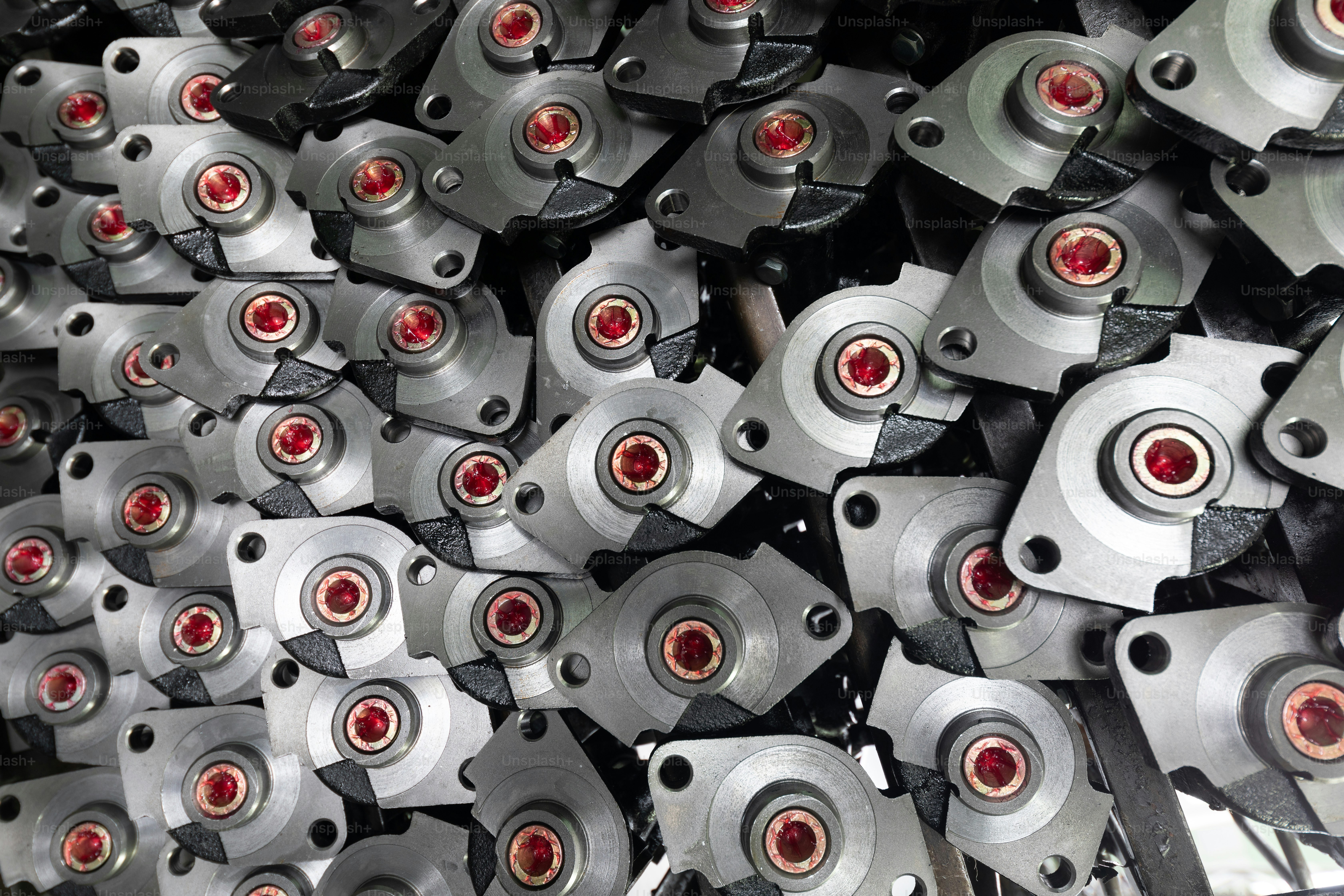 Photo of automobile assembly production.Car factory. Auto parts. Engine ...