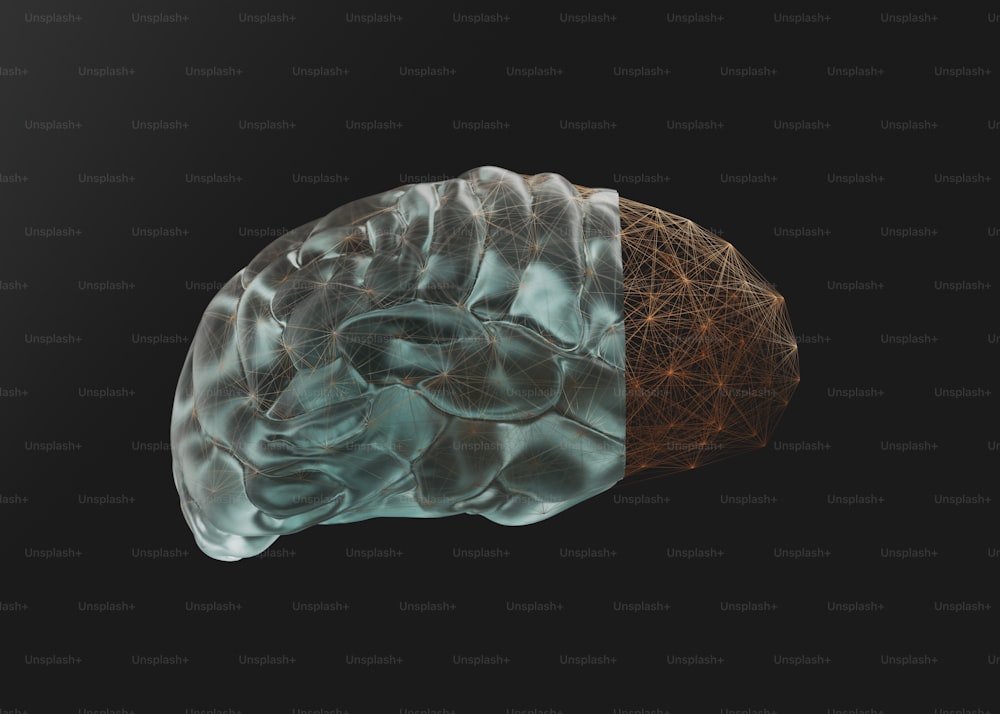 uma imagem gerada por computador de um cérebro humano