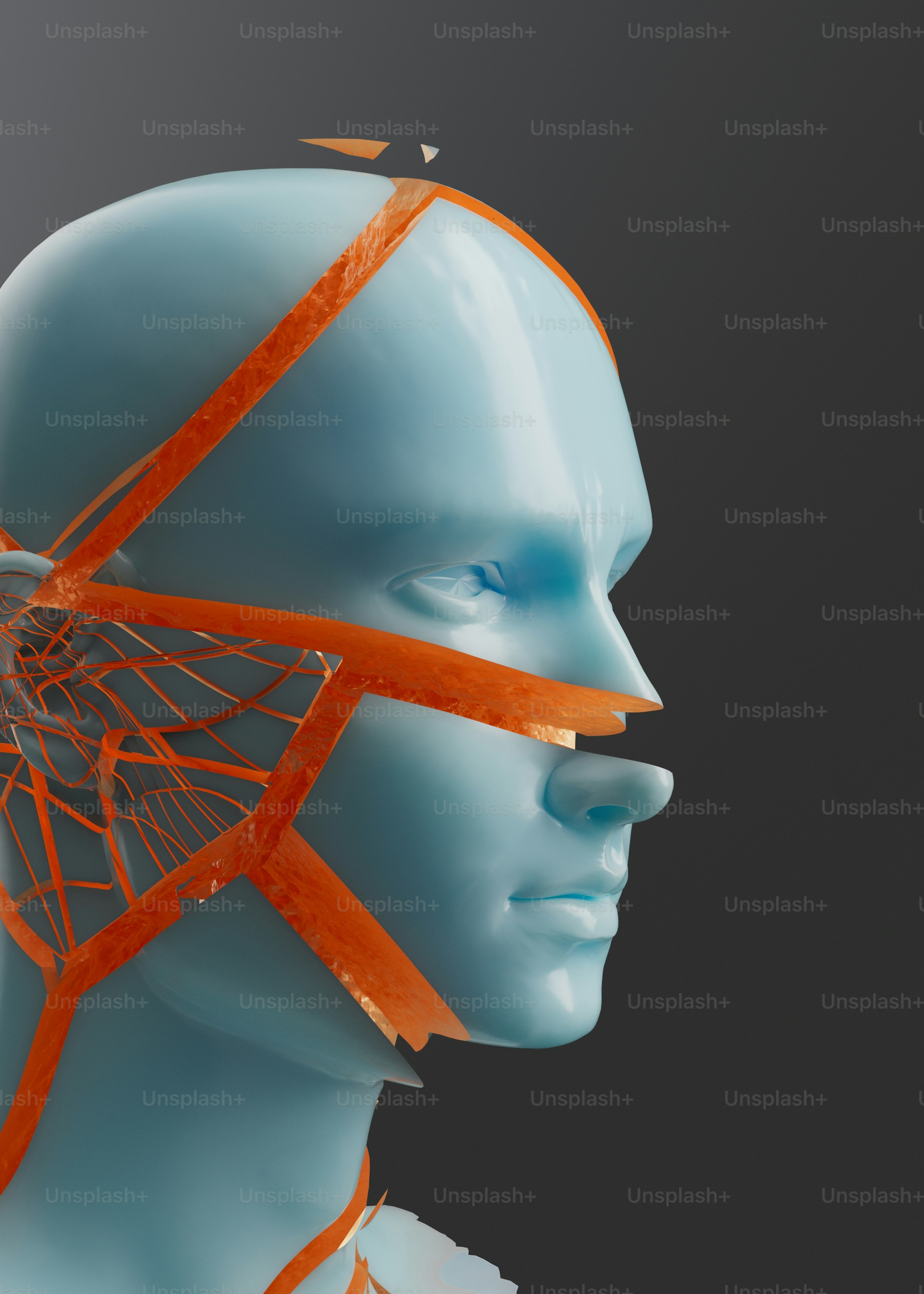 A computer generated image of a human brain photo – Artificial ...