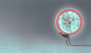 Concepto idea arte del tiempo y memorie. Obra abstracta de relojes surrealistas. Pintura conceptual