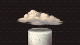 Surreal cloud, painting, concept art of freedom and mystery, conceptual artwork, minimal 3d illustration