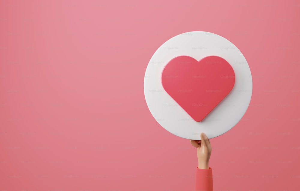 Senden Sie Liebessprechblasen Schenken Sie ein Herzsymbol oder schenken Sie Liebe, um am Tag der Liebe zufrieden zu sein, oder schenken Sie Menschen am Valentinstag Liebe. 3D-Render-Illustration.