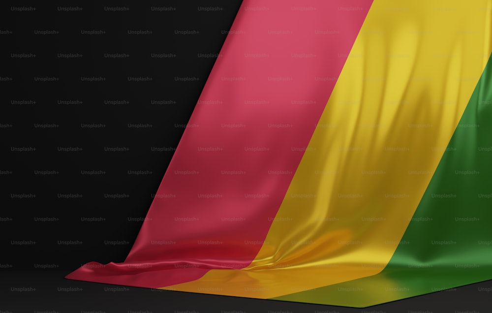 Sfondo dei colori della bandiera africana: rosso, giallo, verde. Mese della storia nera. Afroamericano. Segno di uguaglianza. Illustrazione di rendering 3D